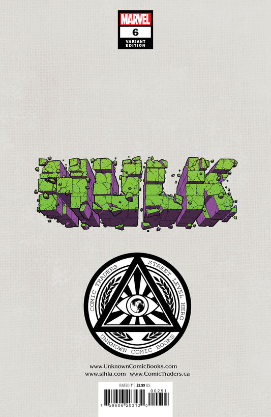 Hulk 6 Unknown Comics Stephen Segovia Exclusive Var (04/20/2022)