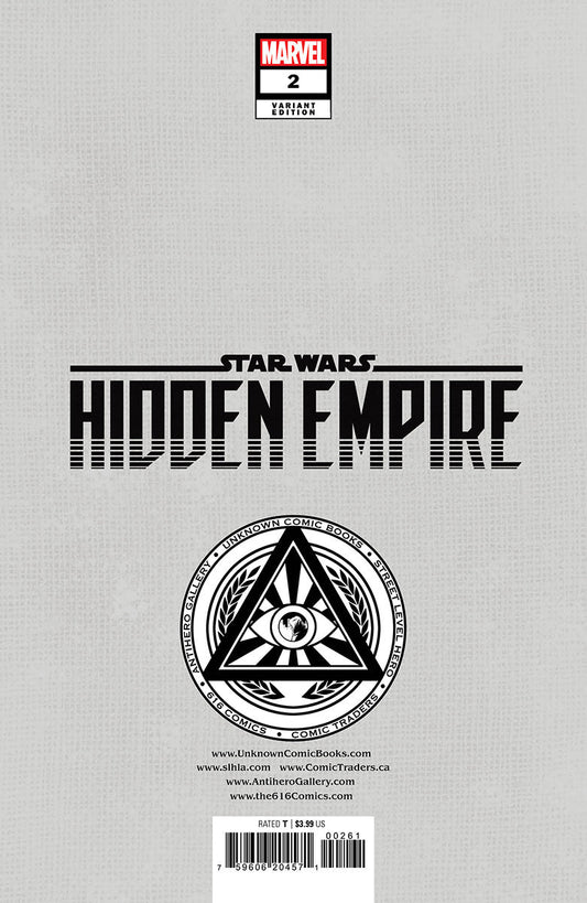 Star Wars: Hidden Empire #2 Unknown Comics Patch Zircher Exclusive Var (12/07/2022)