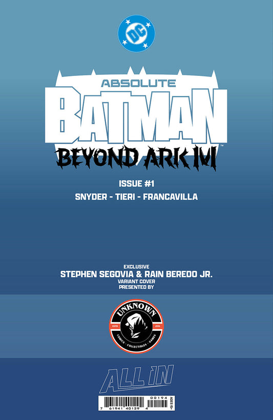 ABSOLUTE BATMAN BEYOND ARK M #1 STEPHEN SEGOVIA EXCLUSIVE VIRGIN VAR (12/16/2026)