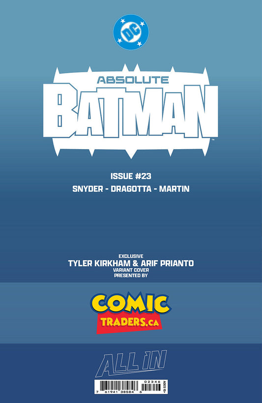 ABSOLUTE BATMAN #23 TYLER KIRKHAM HARLEY QUINN BATTLE DAMAGED EXCLUSIVE VAR (08/12/2026)