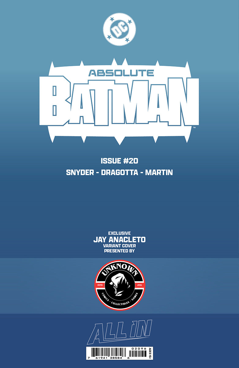 ABSOLUTE BATMAN #20 EXCLUSIVE BONUS JAY ANACLETO EXCLUSIVE VAR (05/13/2026)
