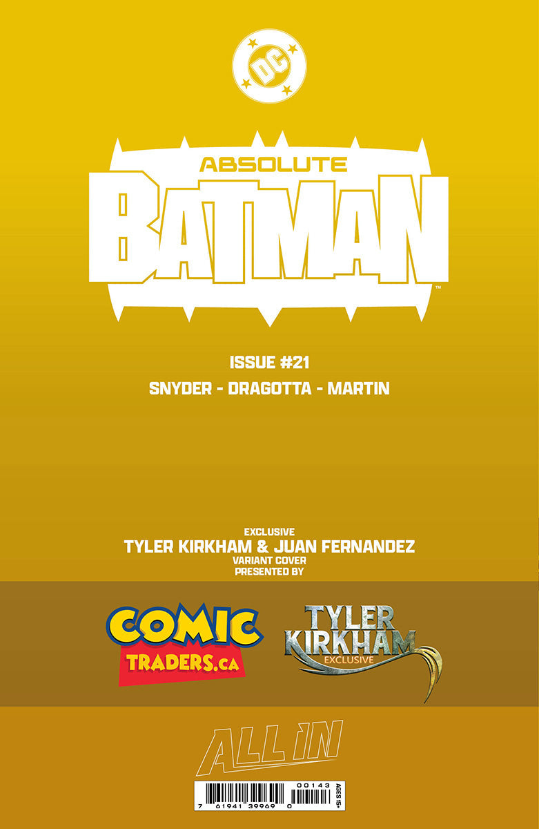 [GOLD FOIL] ABSOLUTE BATMAN #21 TYLER KIRKHAM TWO FACE CONVENTION EXCLUSIVE VIRGIN VAR (07/29/2026)