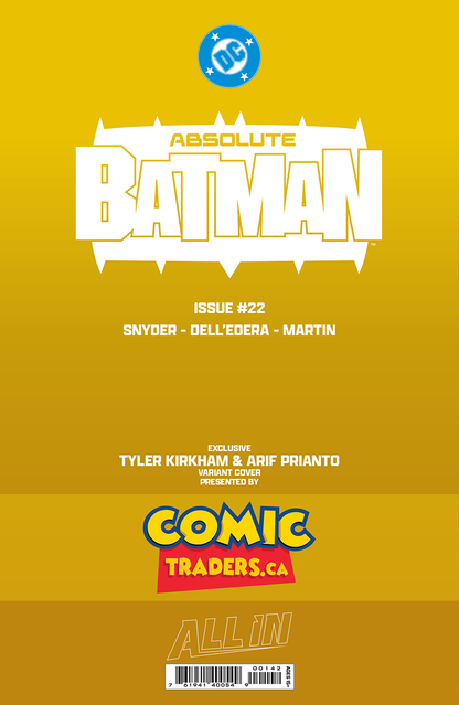[GOLD FOIL] ABSOLUTE BATMAN #22 TYLER KIRKHAM JOKER CONVENTION EXCLUSIVE VIRGIN VAR (07/29/2026)