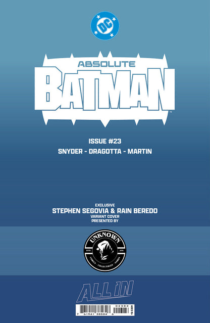 [BLACK & WHITE] ABSOLUTE BATMAN #23 STEPHEN SEGOVIA NYCC EXCLUSIVE VIRGIN VAR (10/28/2026)