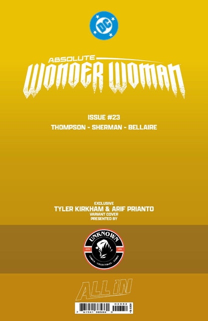 [GOLD FOIL] ABSOLUTE WONDER WOMAN #23 TYLER KIRKHAM BATTLE DAMAGED NYCC EXCLUSIVE VIRGIN VAR (10/28/2026)