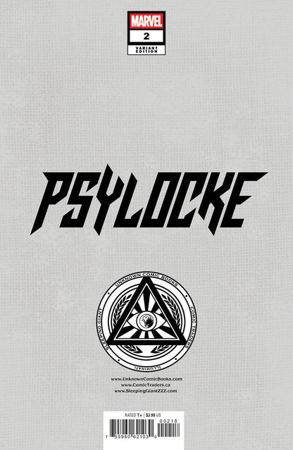 [Signed by Nathan Szerdy] Psylocke #2 Unknown Comics Nathan Szerdy Exclusive Virgin Var [IN STOCK]