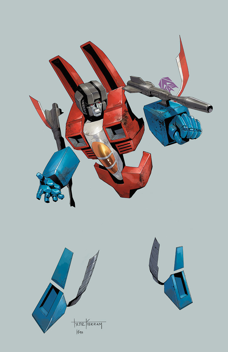 [Signed by Tyler Kirkham] Transformers #18 Unknown Comic Tyler Kirkham Negative Space Virgin Var [IN STOCK]