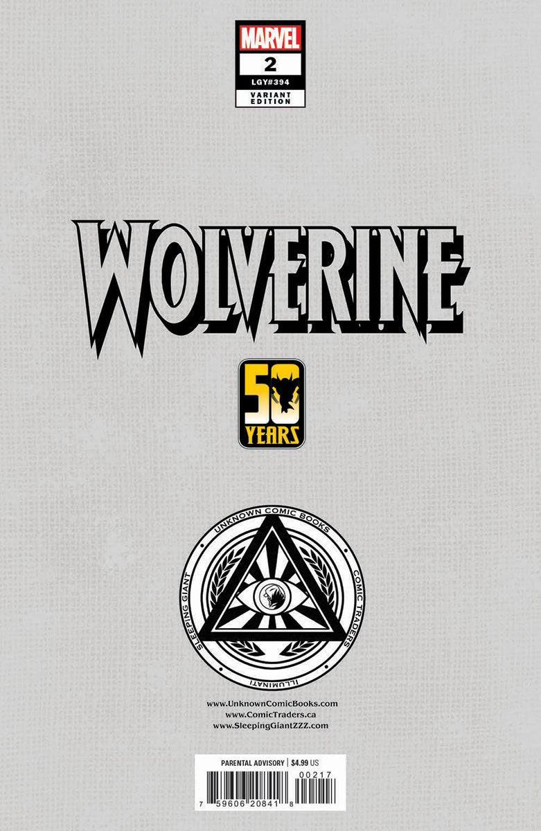 [Signed by Tyler Kirkham] WOLVERINE #2 Unknown Tyler Kirkham Connecting Cover Excl Var