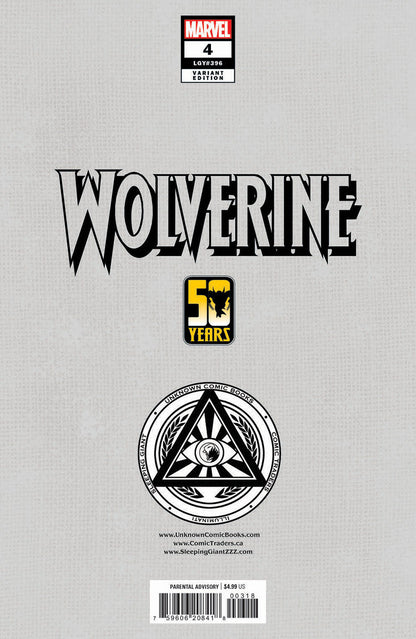 WOLVERINE #4 UNKNOWN COMICS RAFAEL GRASSETTI EXCLUSIVE VAR (12/04/2024)