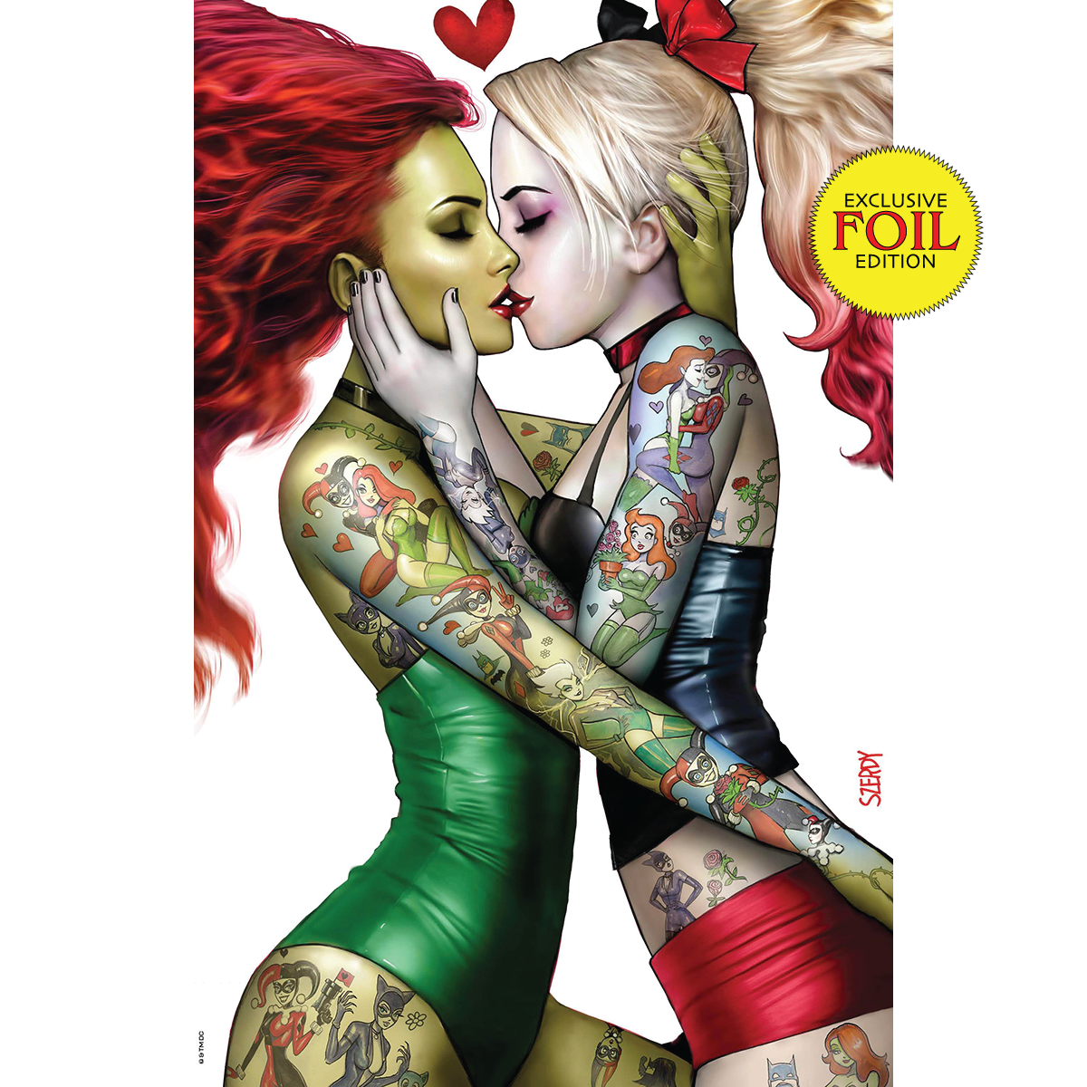 [Signed by Nathan Szerdy] [FOIL] HARLEY QUINN #31 NATHAN SZERDY (616) EXCLUSIVE IVY TATTOO FOIL VIRGIN VAR [IN STOCK]